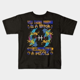 Don't Piss Of A Pisces Funny Kids T-Shirt